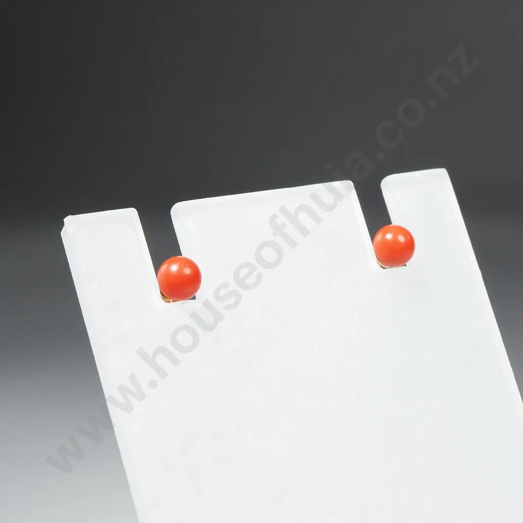 Pair of G/P Coral Earrings Image 1++
