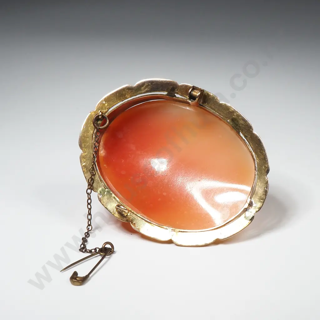Large Rolled Gold Cameo Brooch A/F Image 1++