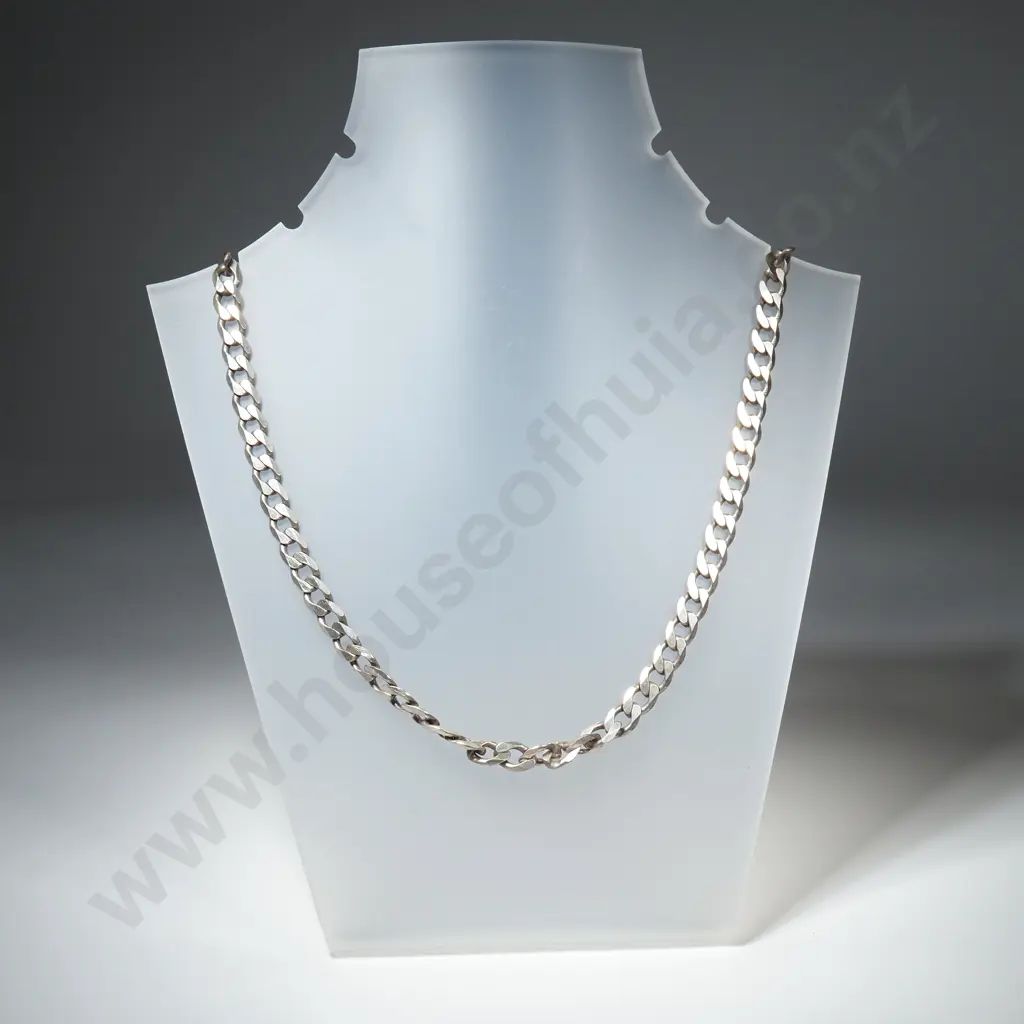 Sterling Silver Curb Link Necklace Image 1++