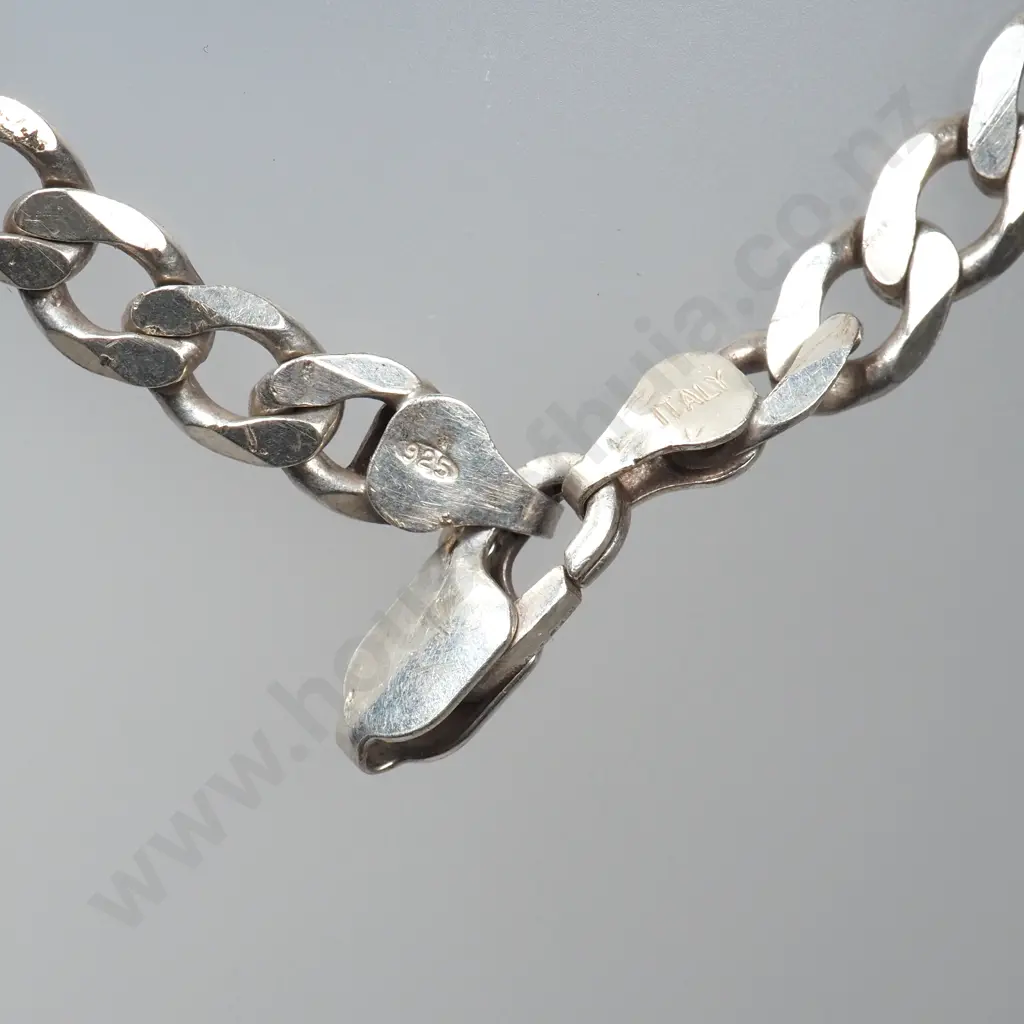 Sterling Silver Curb Link Necklace Image 1++