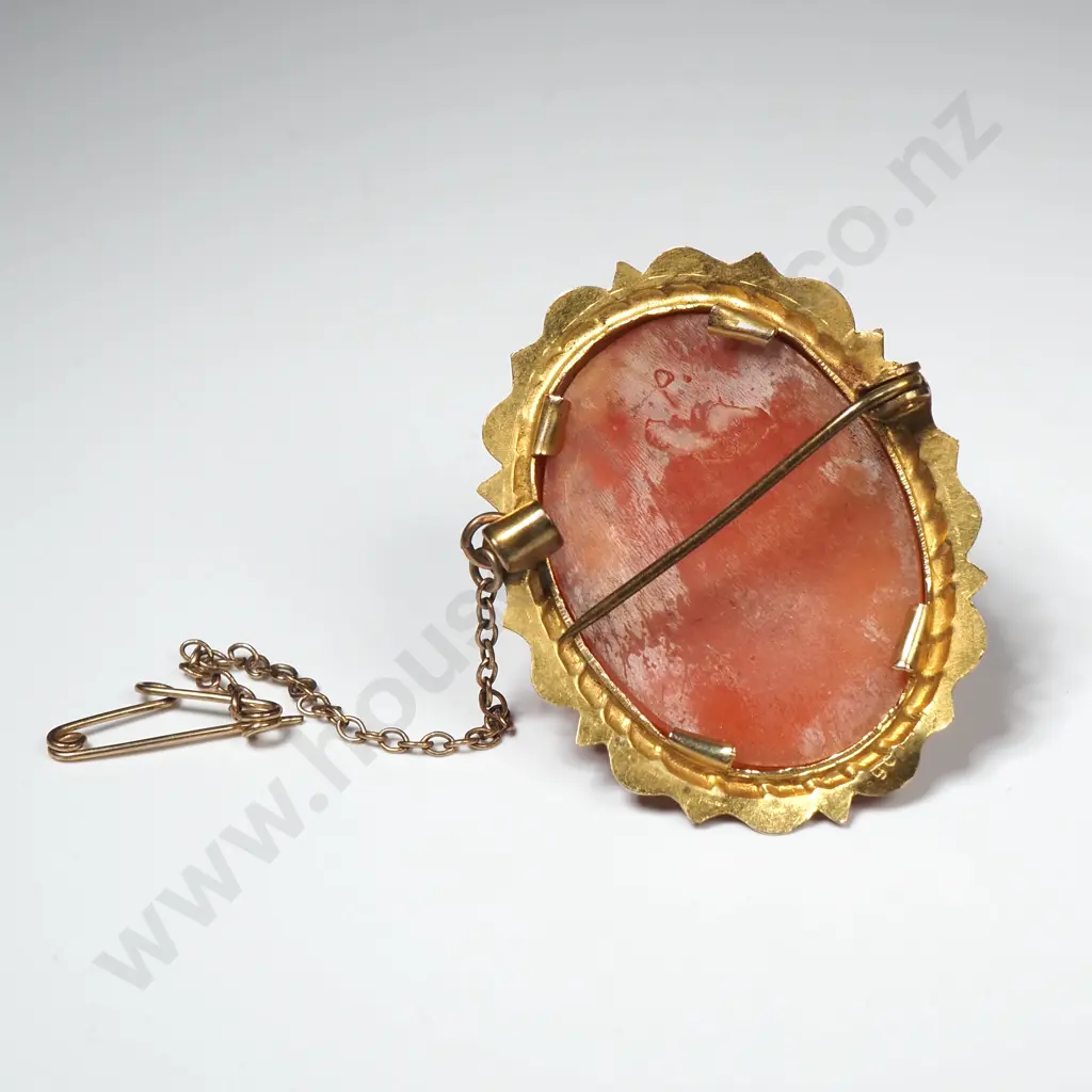 Vintage 9ct Gold Cameo Brooch Image 1++