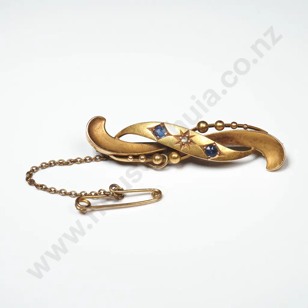 15ct Gold Antique Brooch Image 1++