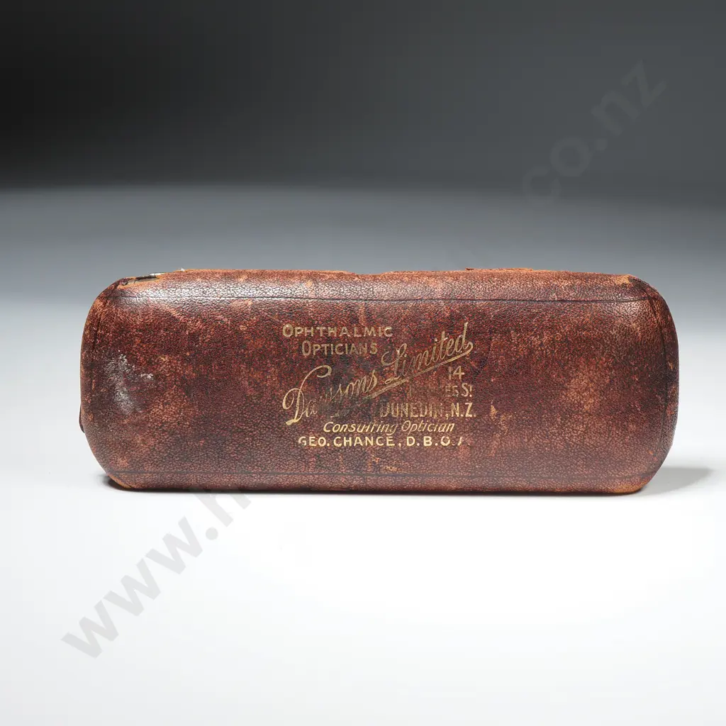 Antique Cased Rolled Gold Glasses Retailed by Dawsons Ltd Dunedin Image 1++