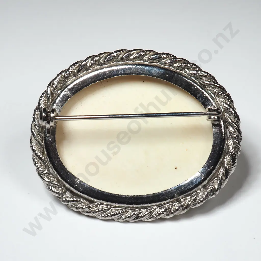 Scrimshaw Style Brooch Image 1++