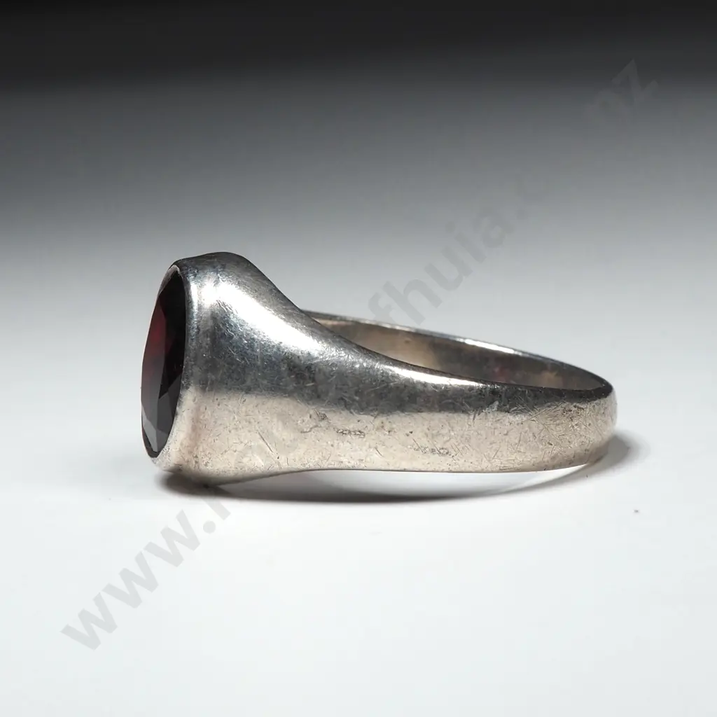 Sterling Silver Garnet Ring Image 1++