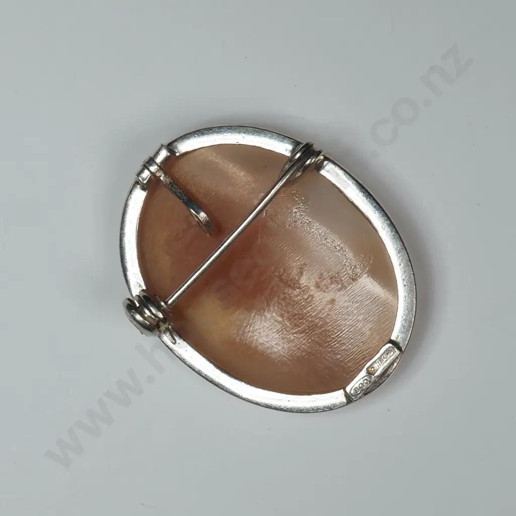 Sterling Silver Cameo Brooch / Pendant Image 1++