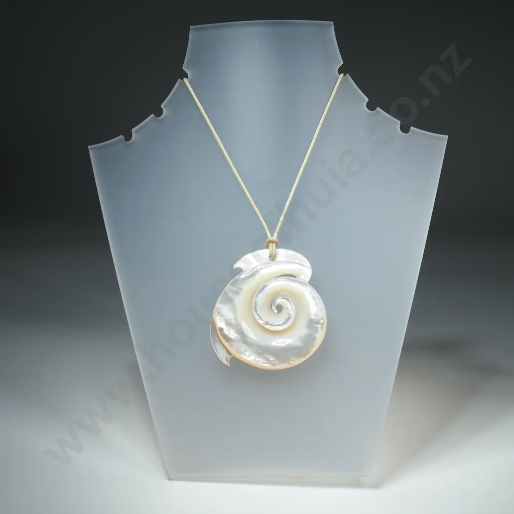Carved Mother of Pearl Pendant Image 1++