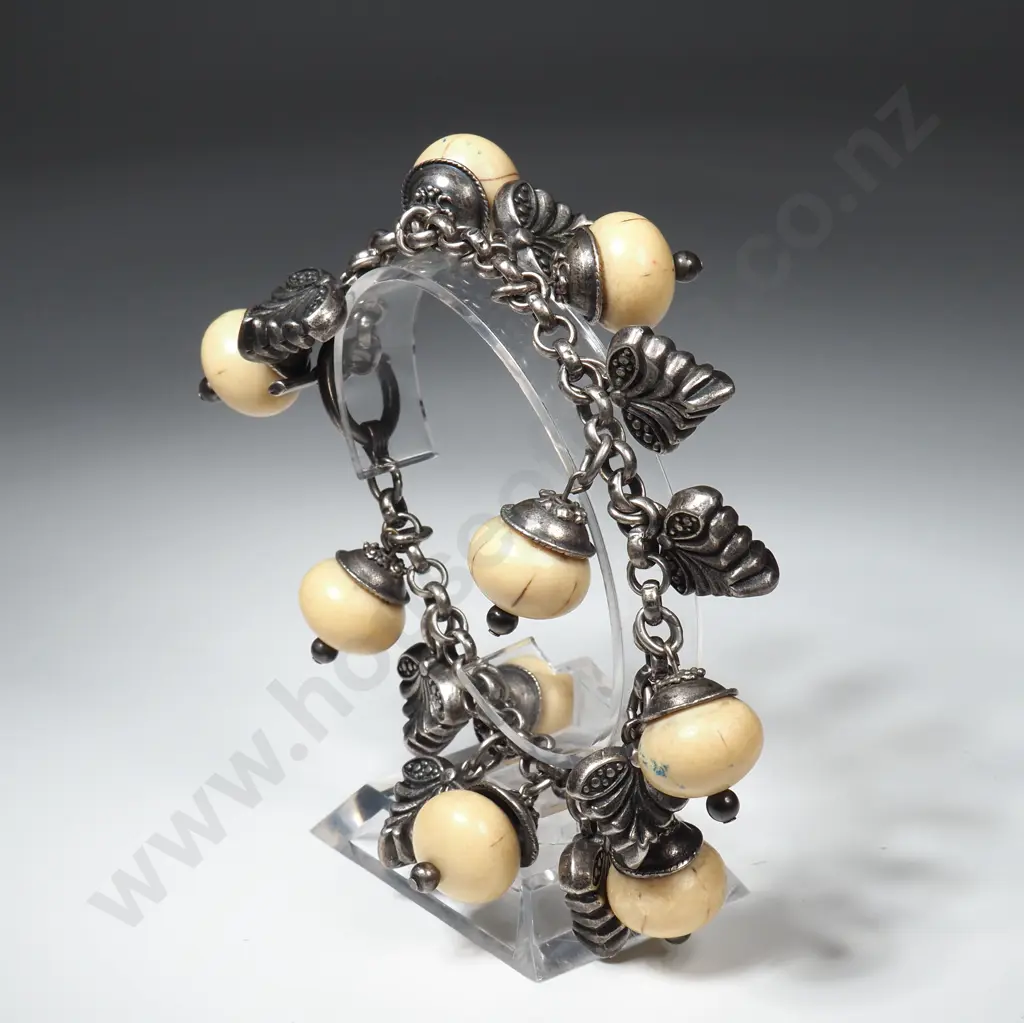 Fancy Silver Metal Bracelet Image 1++