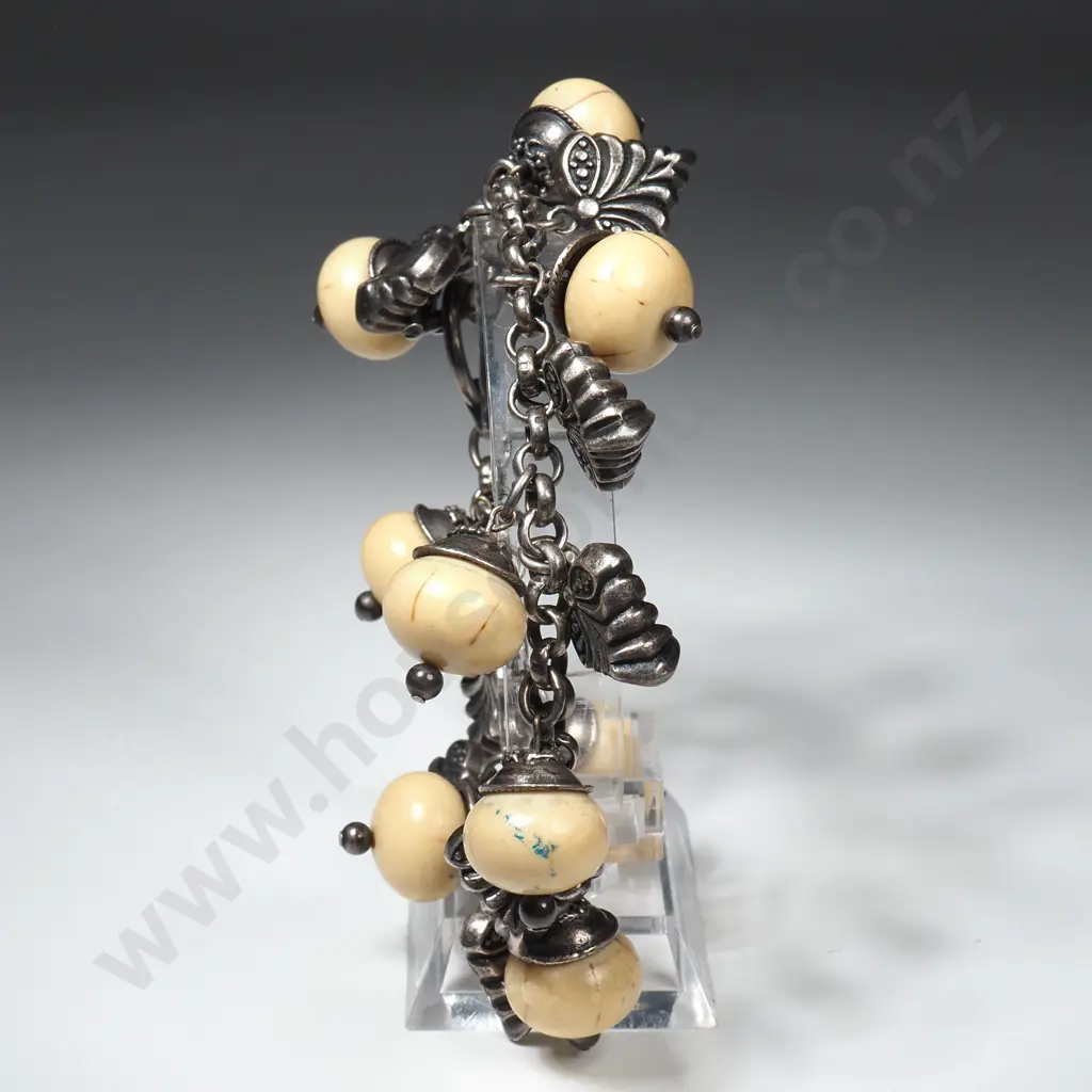 Fancy Silver Metal Bracelet Image 1++