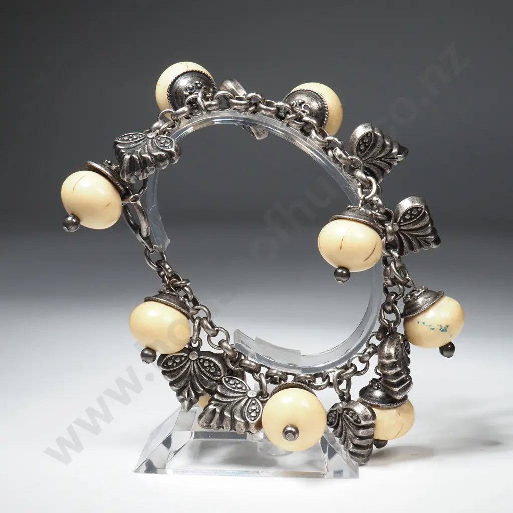 Fancy Silver Metal Bracelet Image 1++