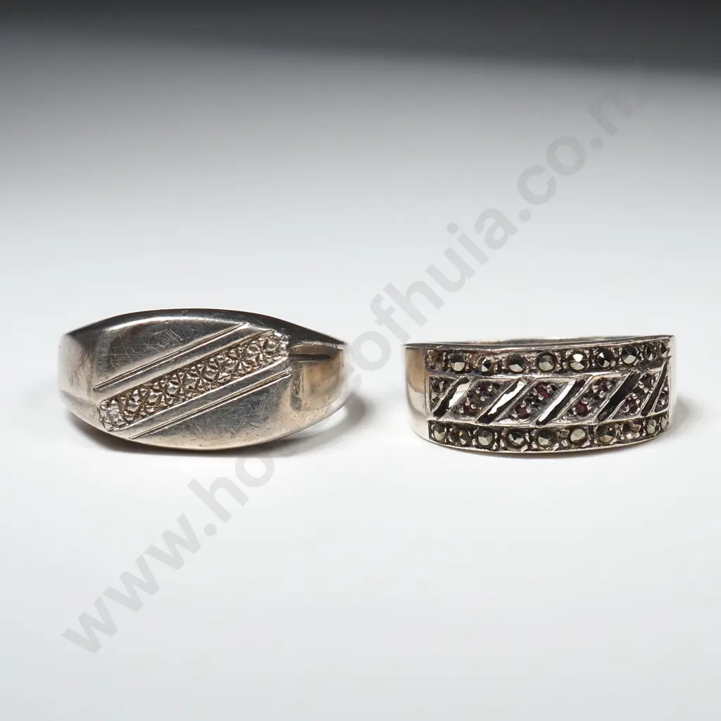 Two Sterling Silver Rings Image 1++