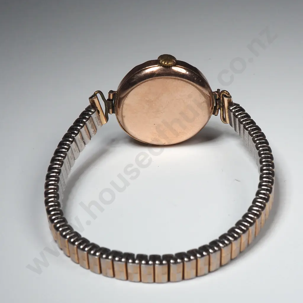 Vintage 9ct Gold Wristwatch on Flex Strap Image 1++