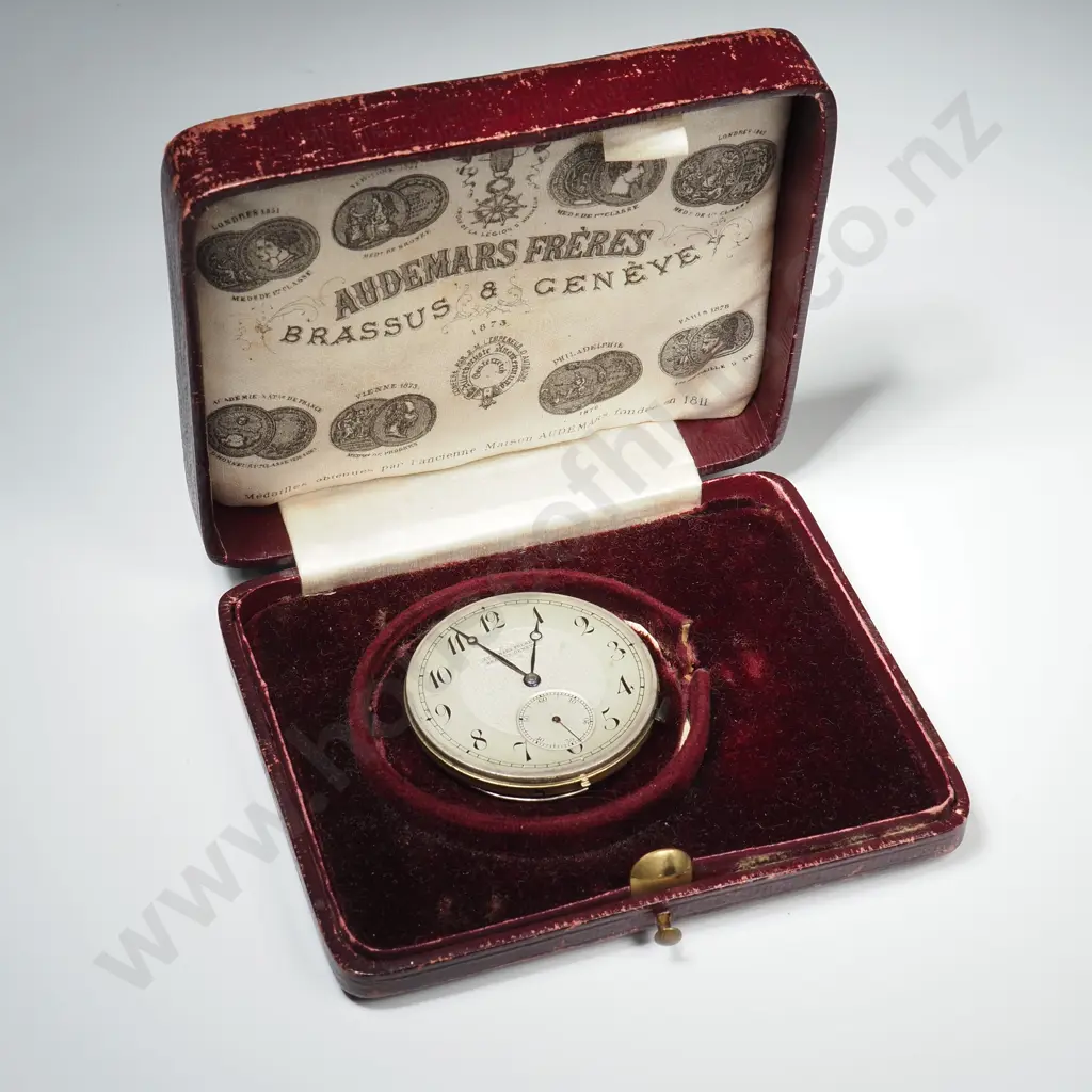 Antique Audemars Pocket watch Box & Pocket watch Movement Image 1++