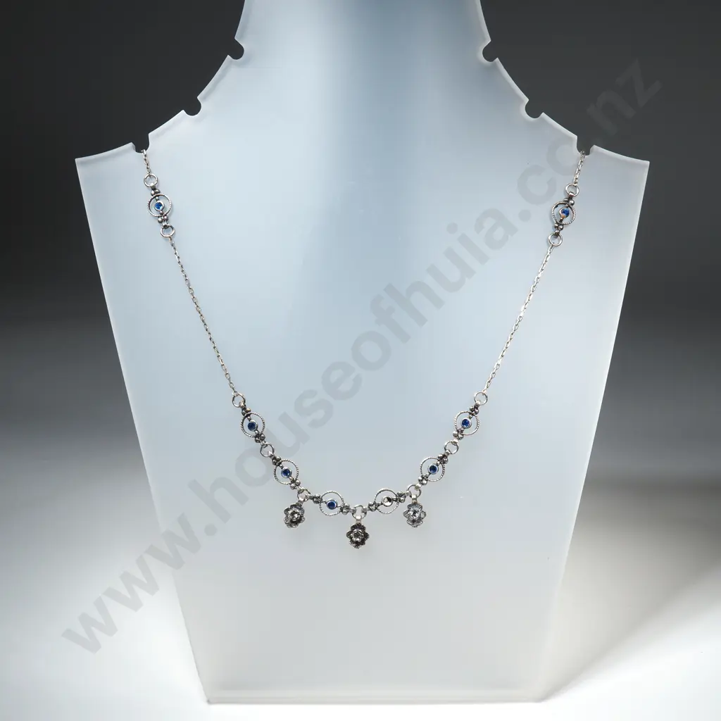 Vintage Sterling Silver Necklace A/F Image 1++