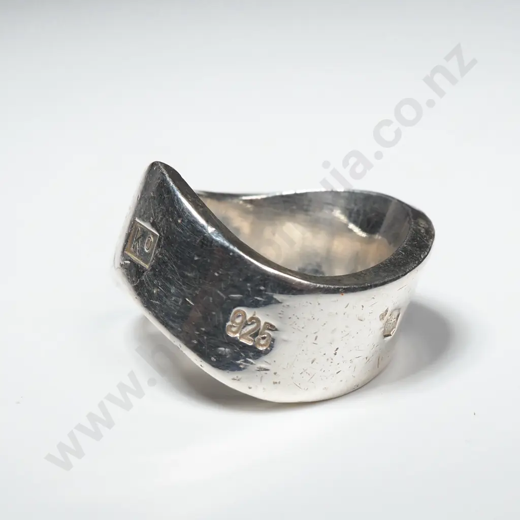 Modernist Sterling Silver Ring Image 1++