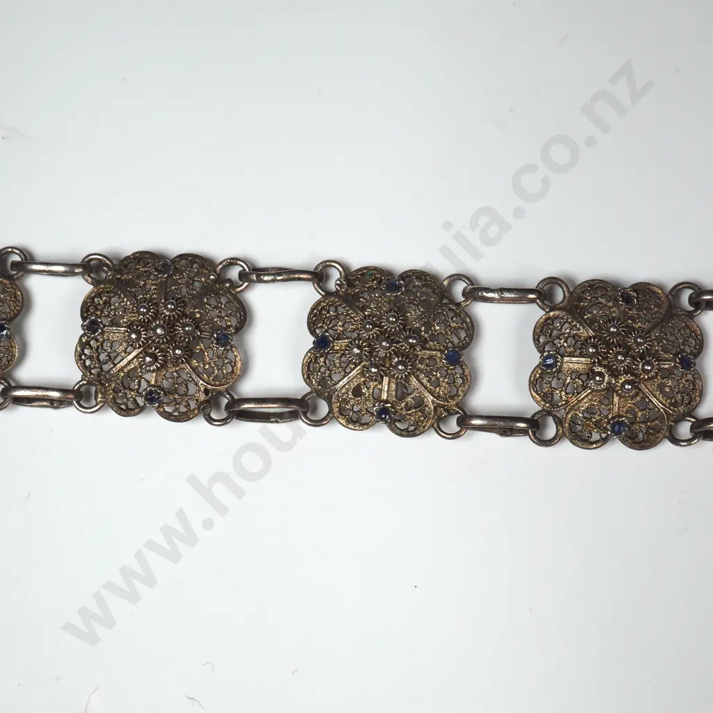 Vintage Filigree Silver Bracelet A/F Image 1++