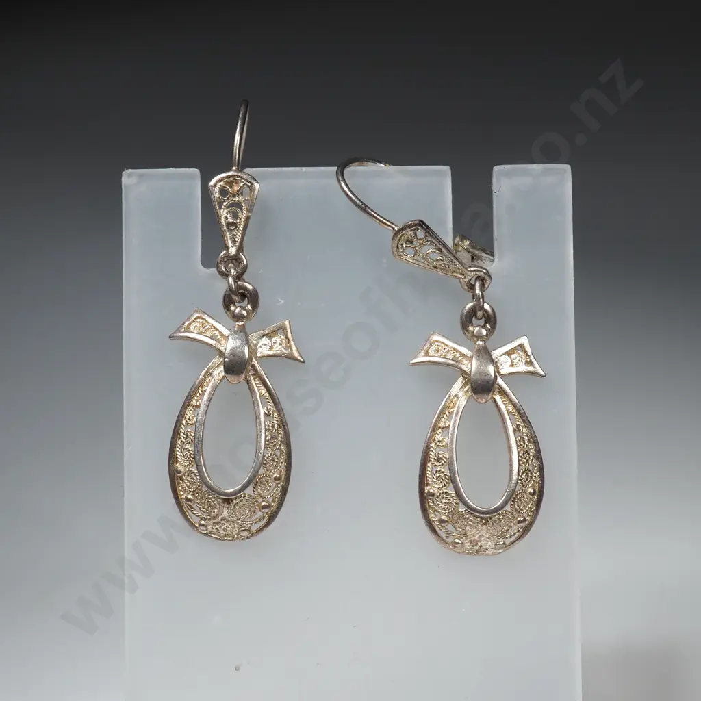 Sterling Silver Ankh Earrings Image 1++