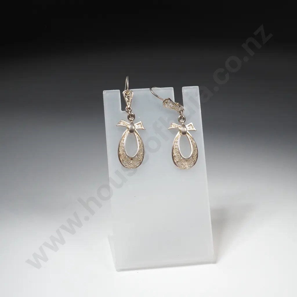 Sterling Silver Ankh Earrings Image 1++