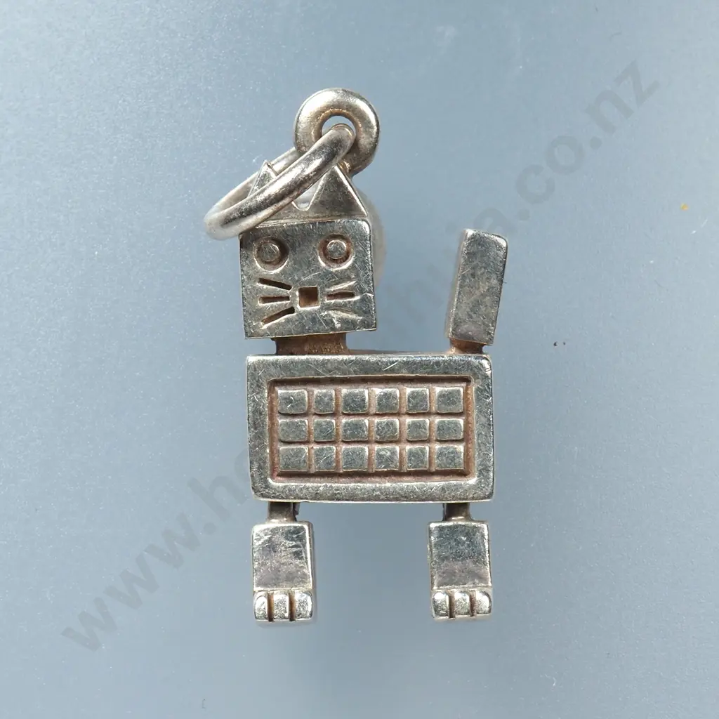 Sterling Silver Karen Walker Kitty Cat Pendant Image 1++
