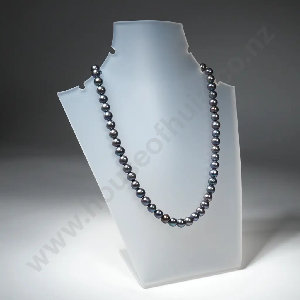 Strand of Black Freshwater Pearls Image 1++