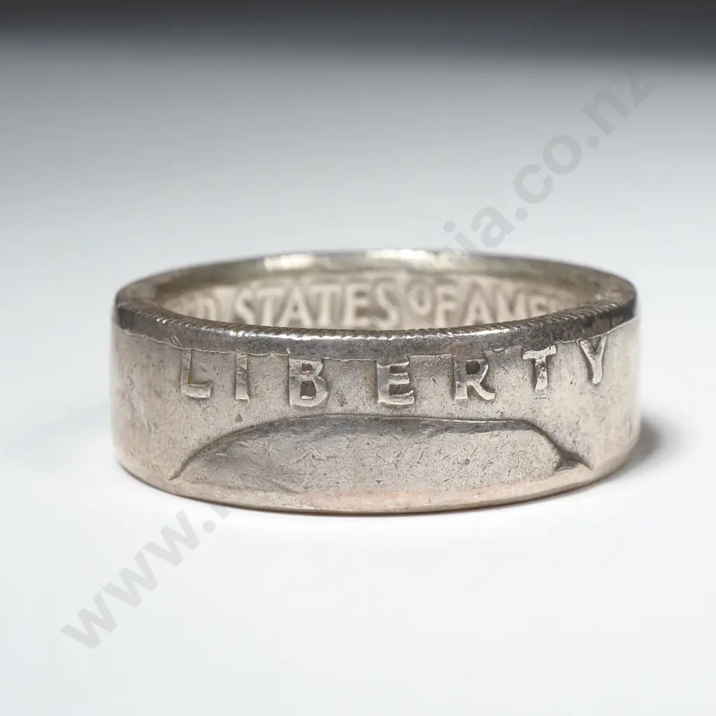 90% Silver United States of America Coin Ring Image 1++