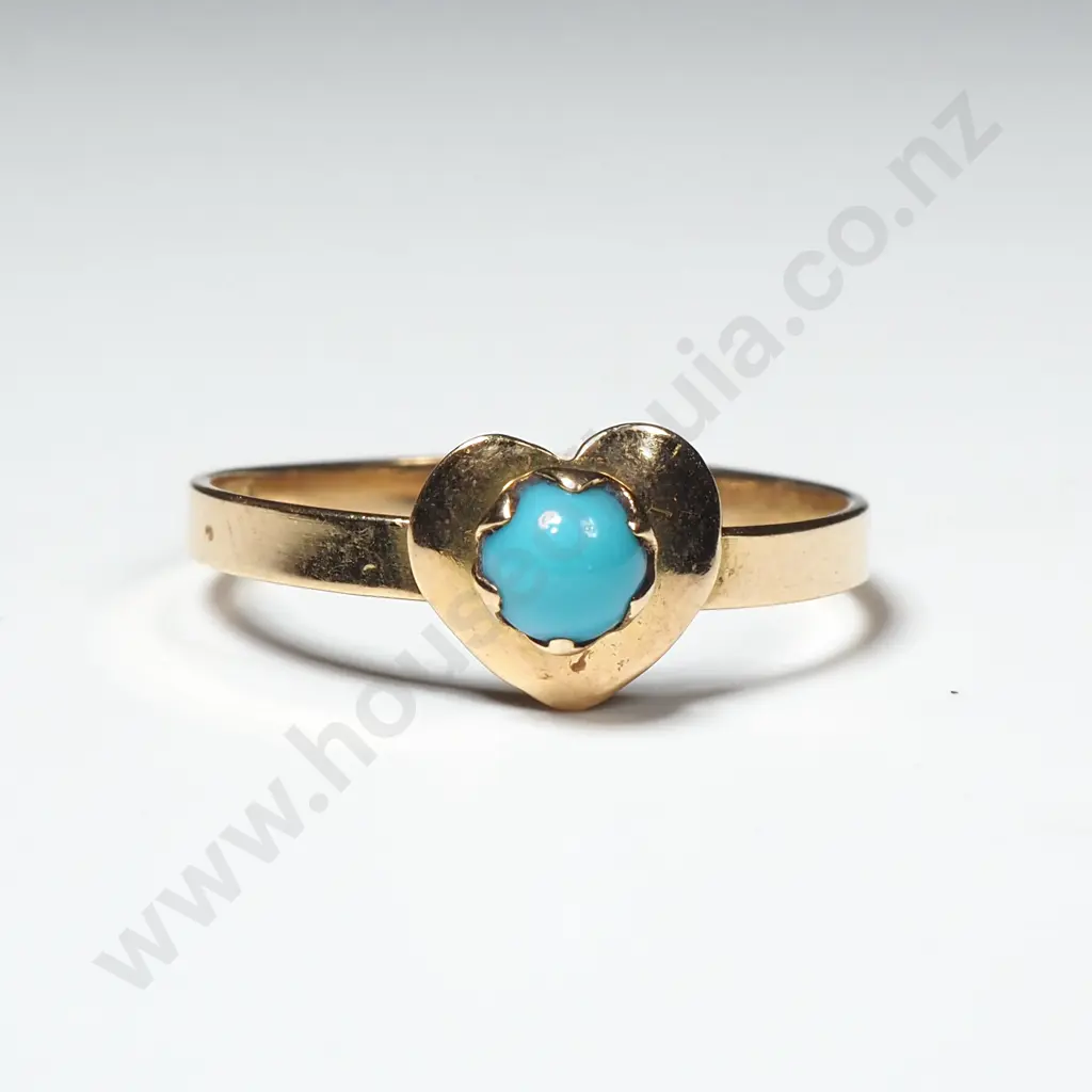18ct Gold Turquoise Ring Image 1++
