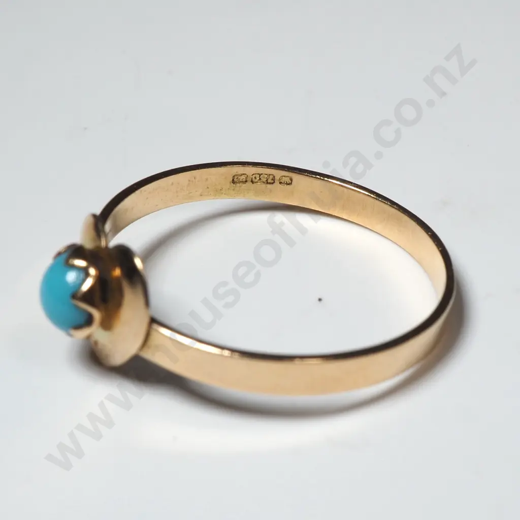 18ct Gold Turquoise Ring Image 1++