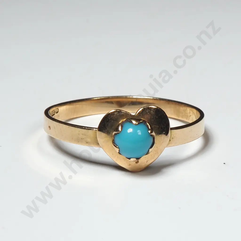 18ct Gold Turquoise Ring Image 1++
