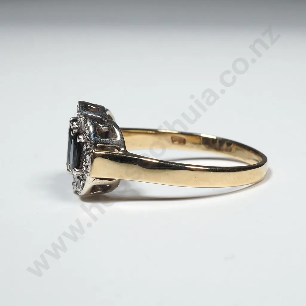 9ct Gold Sapphire & Diamond Ring w Valuation for $3,300.00 Image 1++
