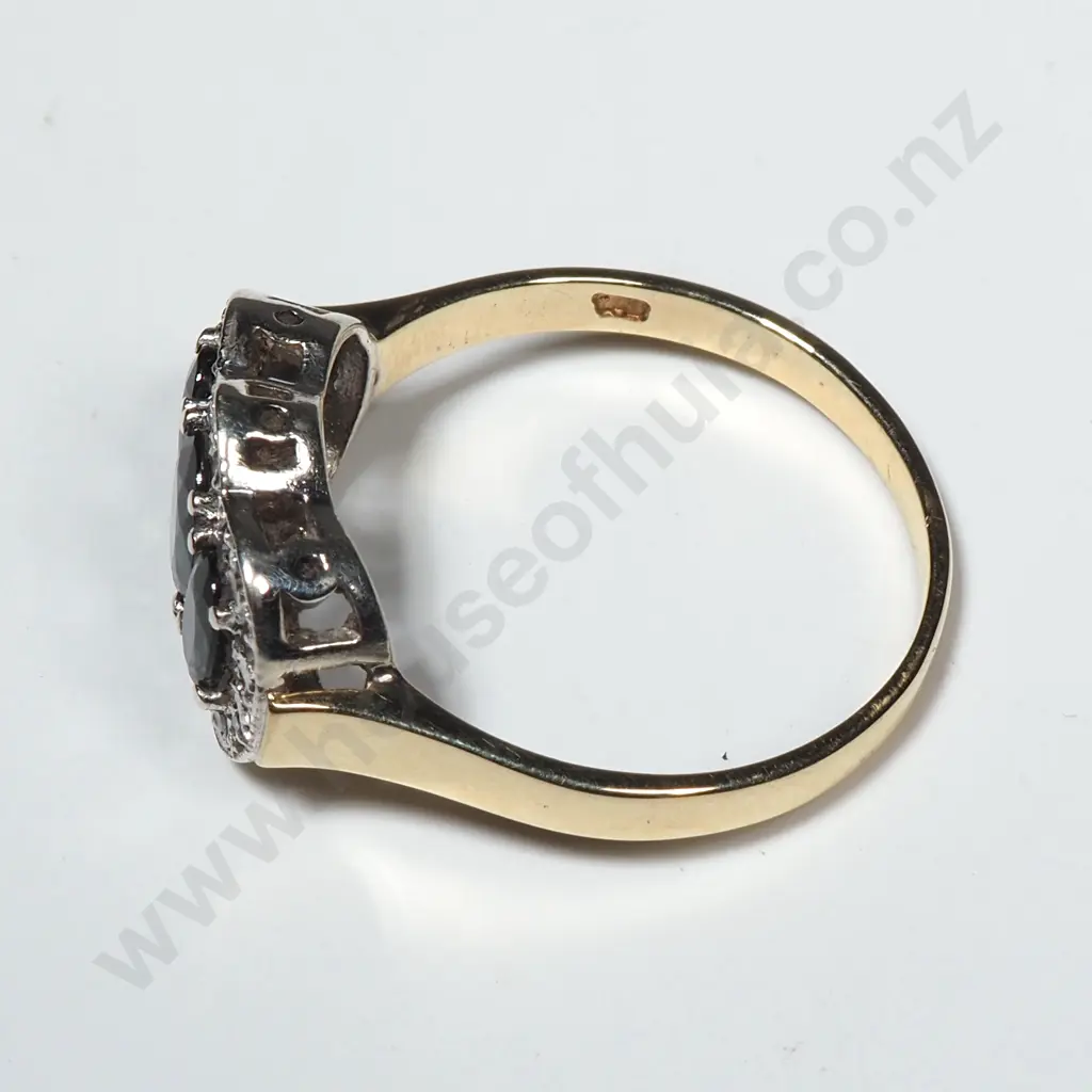 9ct Gold Sapphire & Diamond Ring w Valuation for $3,300.00 Image 1++