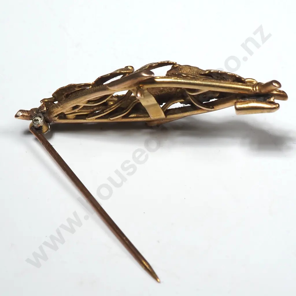 Vintage 9ct Gold Brooch Image 1++