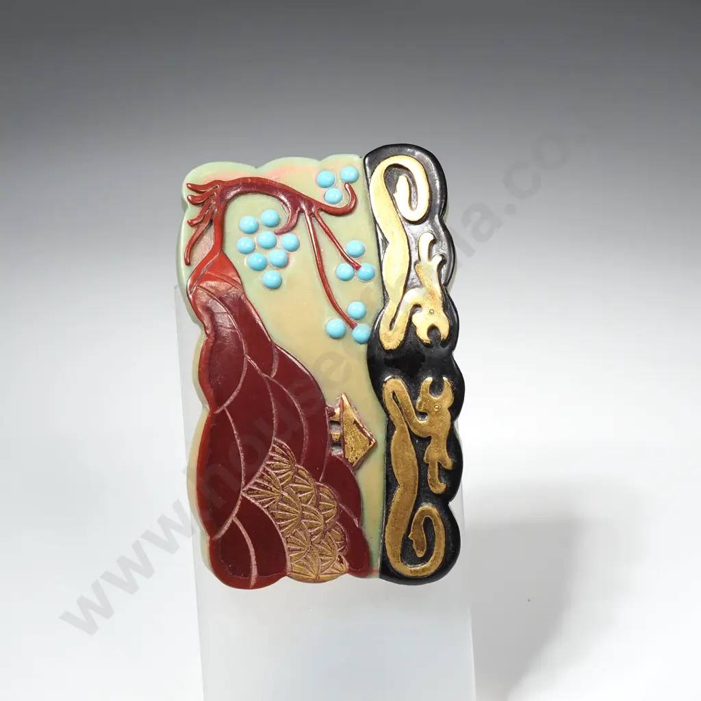 Vintage Oriental Themed Belt Bucklle Image 1++