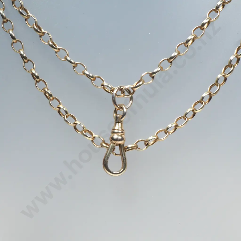 Sterling Silver Gilt Muff Chain  Image 1++