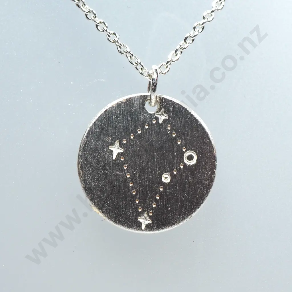 Sterling Silver  w Southern Cross Necklace w Engraved Southern Cross & Pointer Star Constellations Image 1++