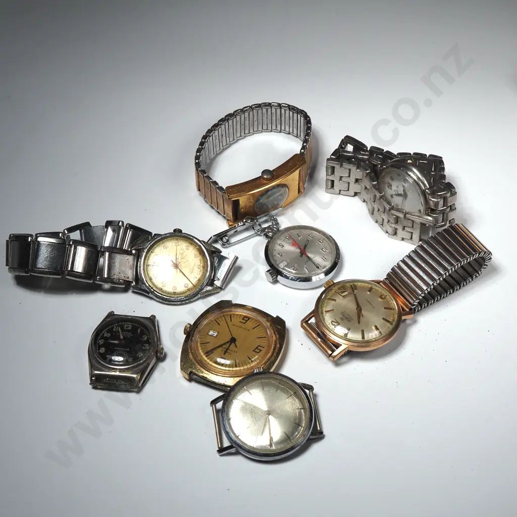 Quantity Of Mainly Vintage Mens Wristwatches Including Roamer & Timex. Some Without Straps Image 1++