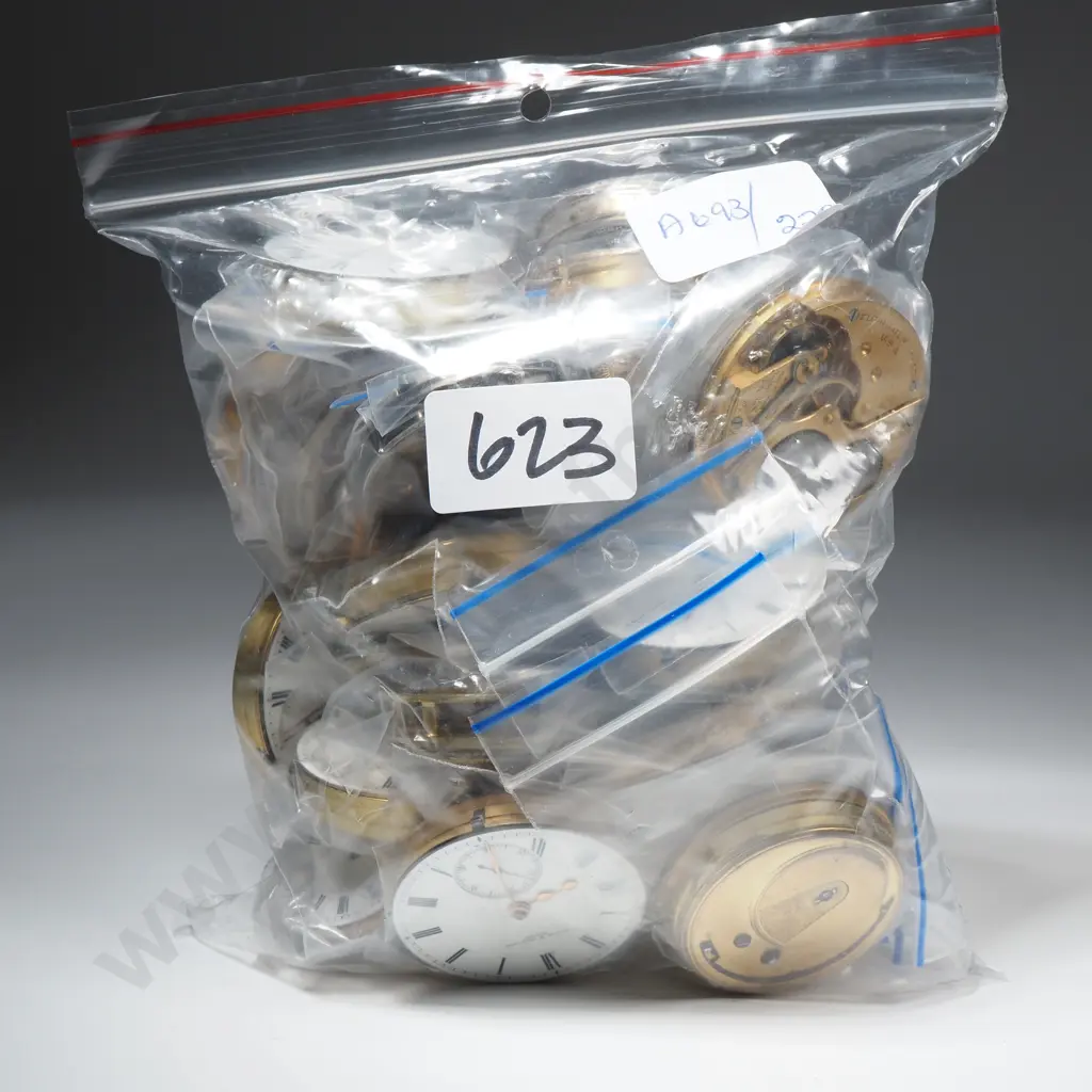 Quantity Of Pocket Watch Parts w Enamel Dials Image 1++