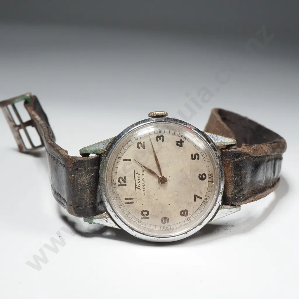 Vintage Tissot Antimagnetique  Manual Wind Men's Wristwatch, Circa 1940s Image 1++