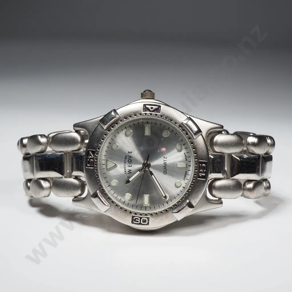 Vintage Silvertone  Men'sTwelve' Quartz Wristwatch Image 1++