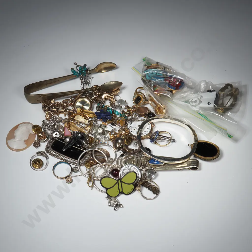 Collection Of Costume Jewellery & New Zealand Souvenir & Sport Badges Image 1++