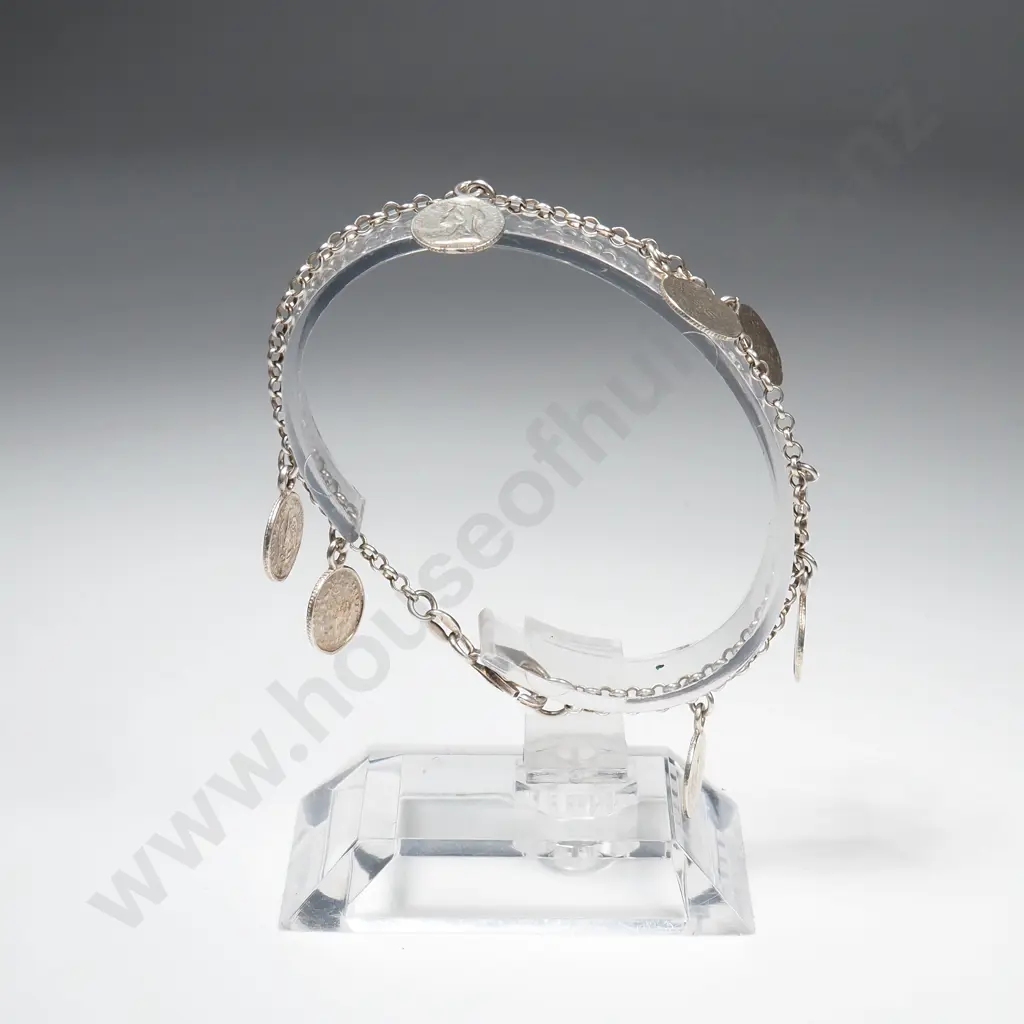 Sterling Silver Small Coin Bracelet Image 1++