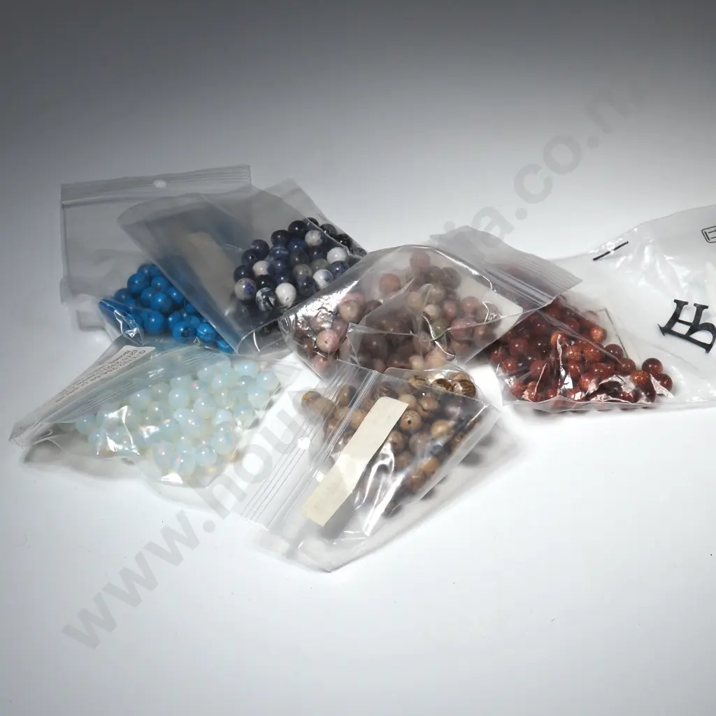 Seven  Bags of 8mm Beads Image 1++