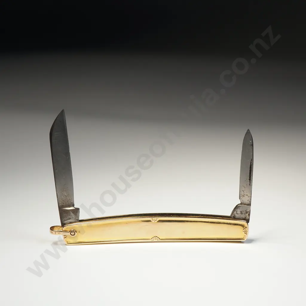 10ct God Art Nouveau Pocket Knife Image 1++