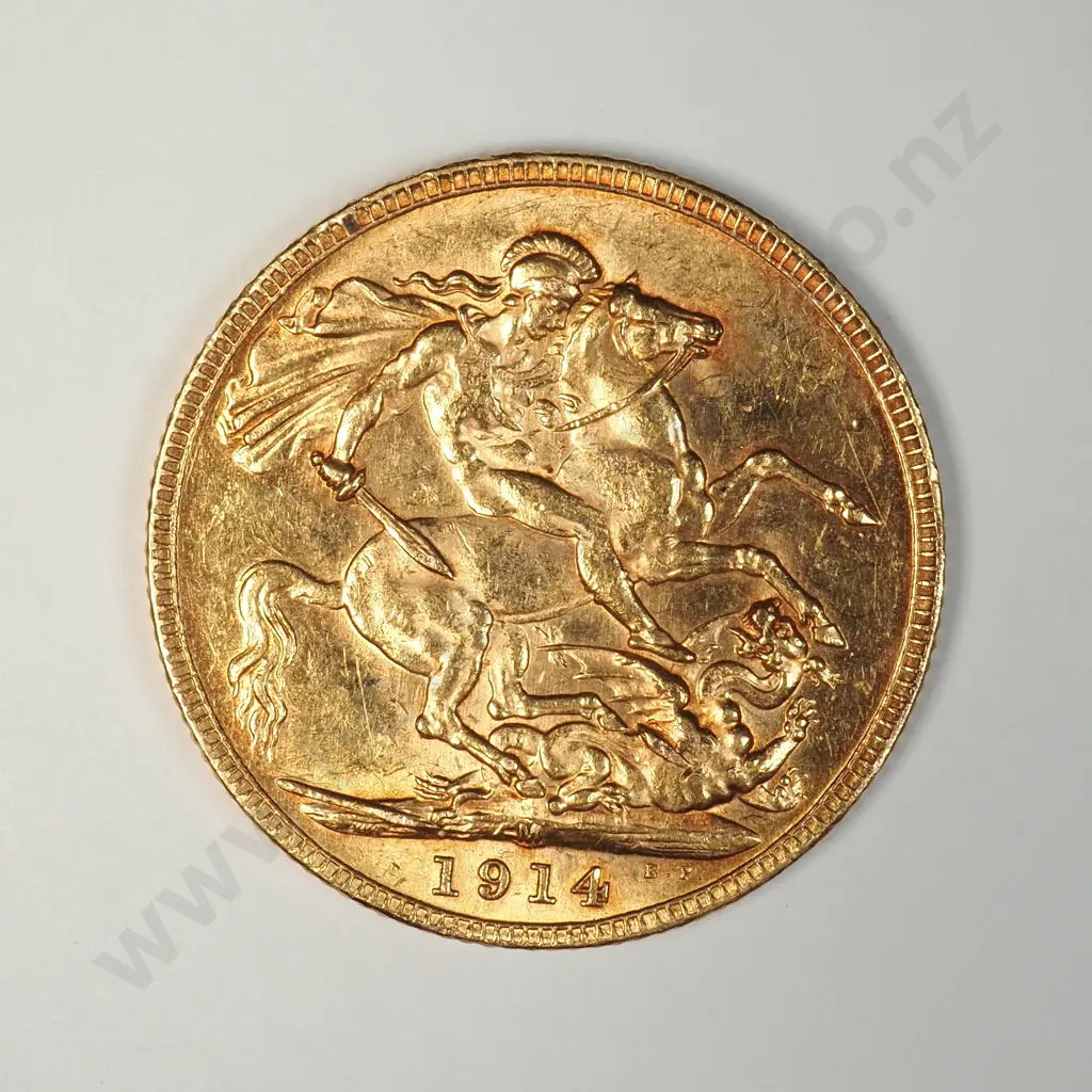 1914 Melbourne Mint Full Sovereign Image 1++