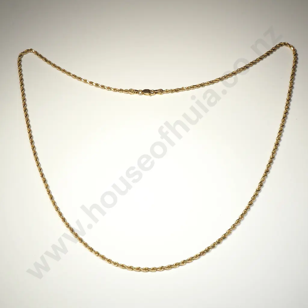 14ct Gold Rope Link Necklace Image 1++