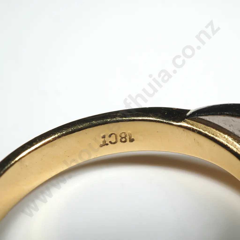 18ct Gold Diamond & Emerald Ring w Valuation for $5,132.00 Image 1++