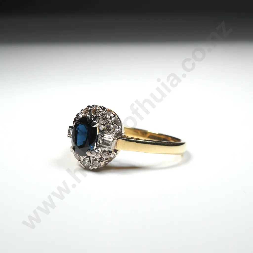 18ct Gold Sapphire & Diamond Ring w Valuation for $5,605.00 Image 1++