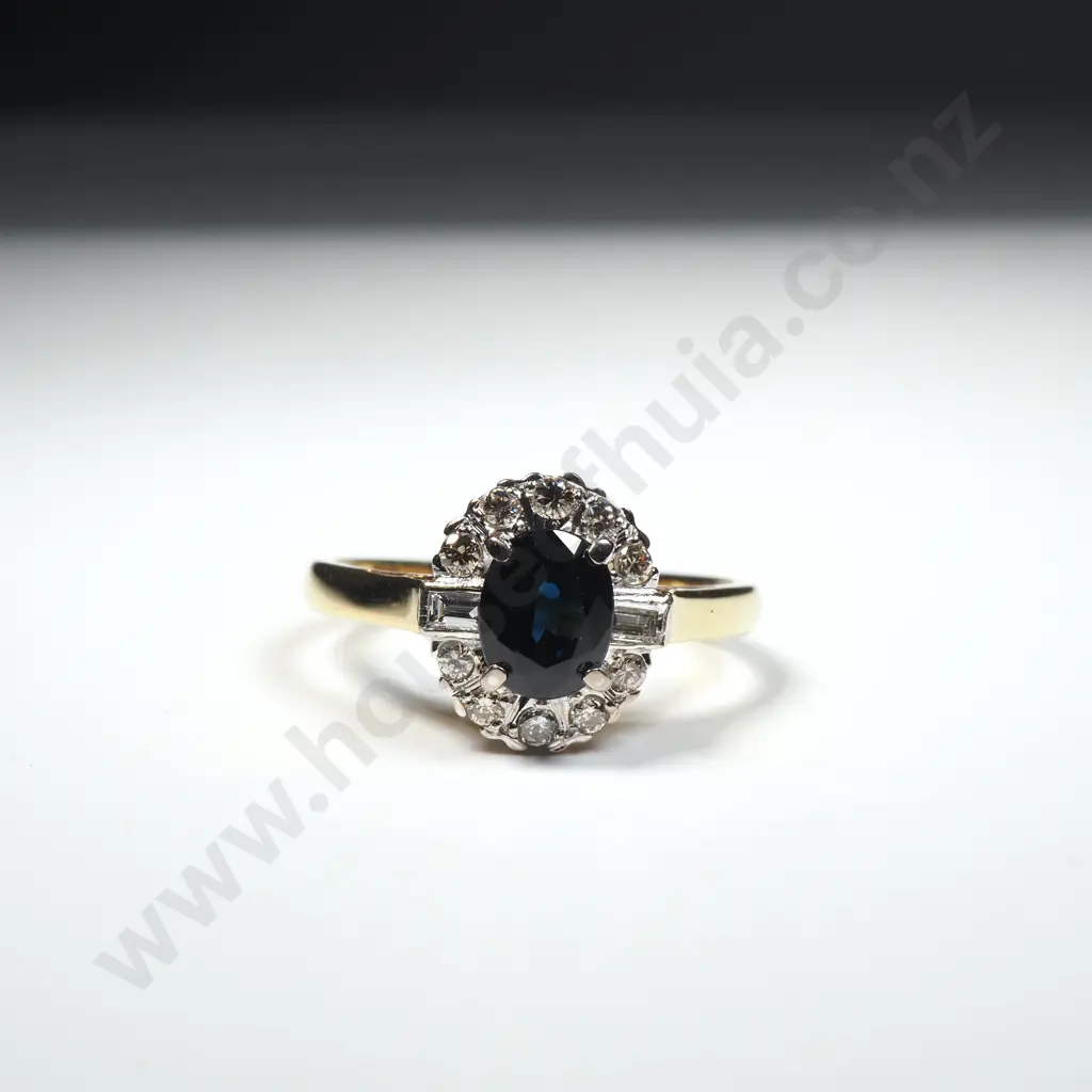 18ct Gold Sapphire & Diamond Ring w Valuation for $5,605.00 Image 1++
