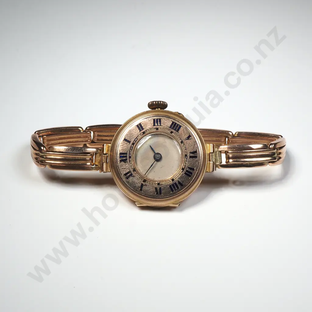 Antique 9ct Gold Wristwatch in Period Box Image 1++