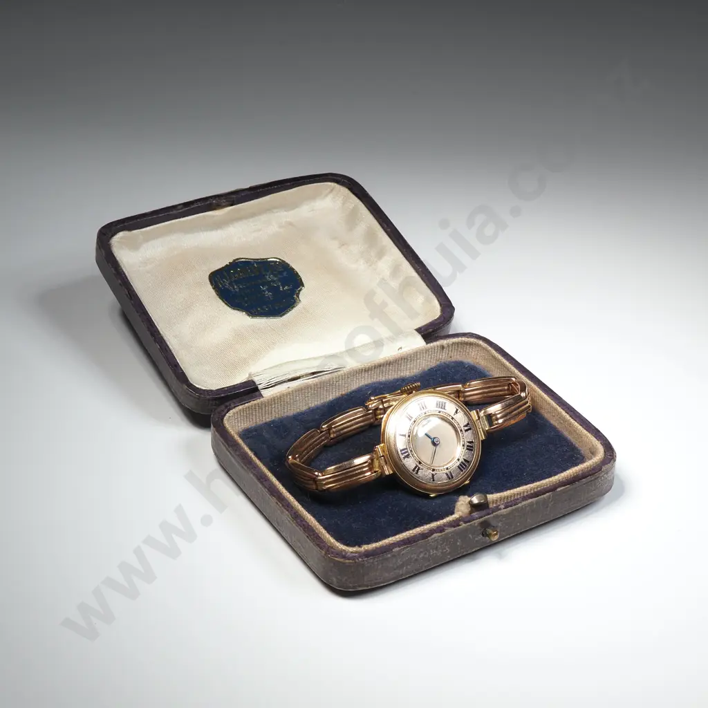 Antique 9ct Gold Wristwatch in Period Box Image 1++