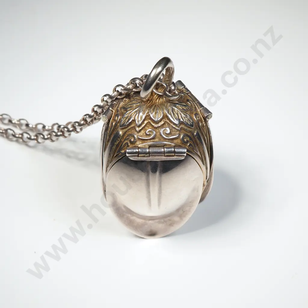 Interesting Sterling Silver Pendant Watch w English Hallmarks w Valuation for $2,000.00 Image 1++
